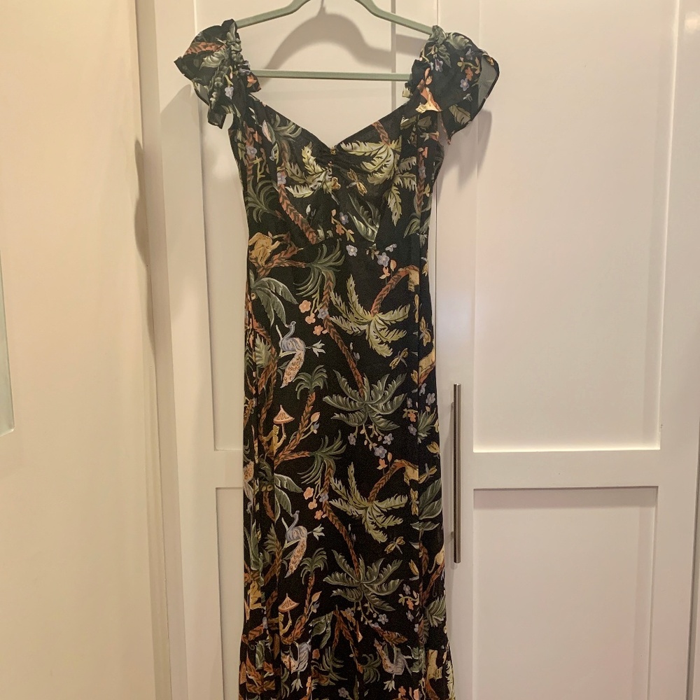Jungle Print Butterfly Reformation Dress Size 0